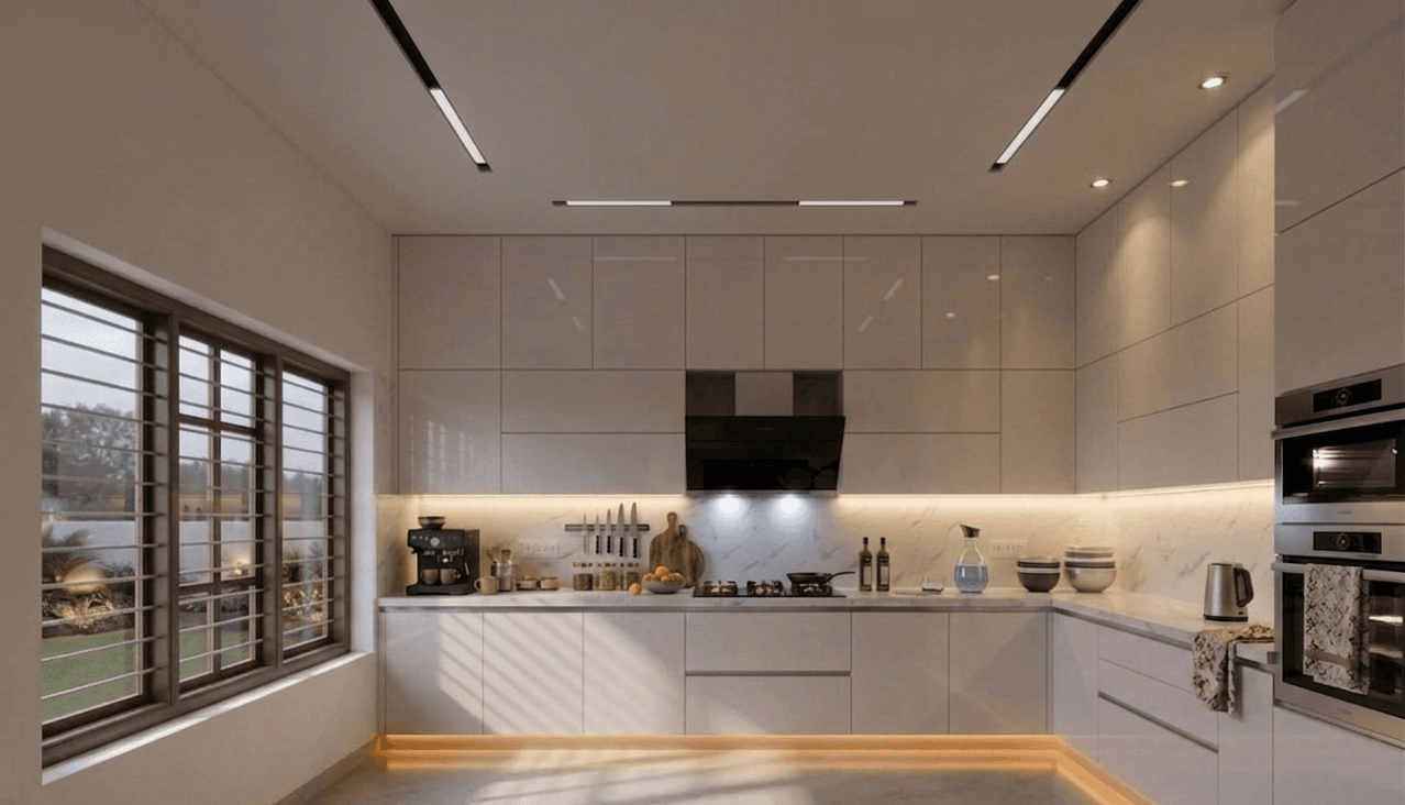Contemporary Corner Kitchen