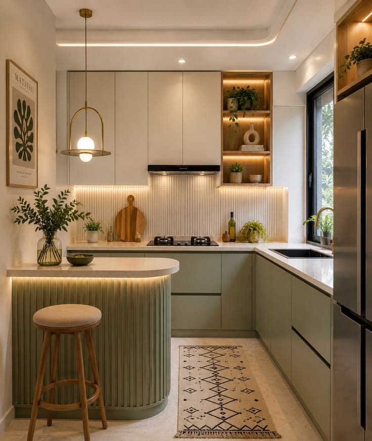 Designer kitchen with island